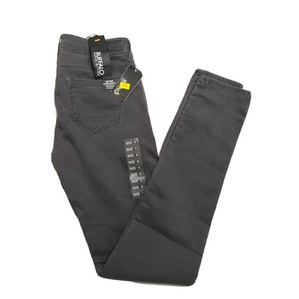 NWT Buffalo David Bitton Faith Cropped Mid Rise Skinny Jeans Super Gray 24X30